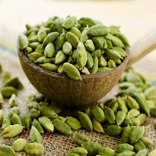 Green cardamom pods used in Indian cooking